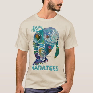 Sparen het Blauw van Manatees T-shirt