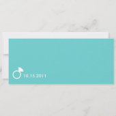 Sparen het (blauwgroen) Net van de Kalender van de Save The Date (Achterkant)