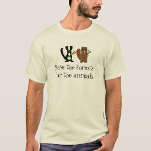 Sparen het Bos - het Ontwerp van de Stkunk en van  T-shirt