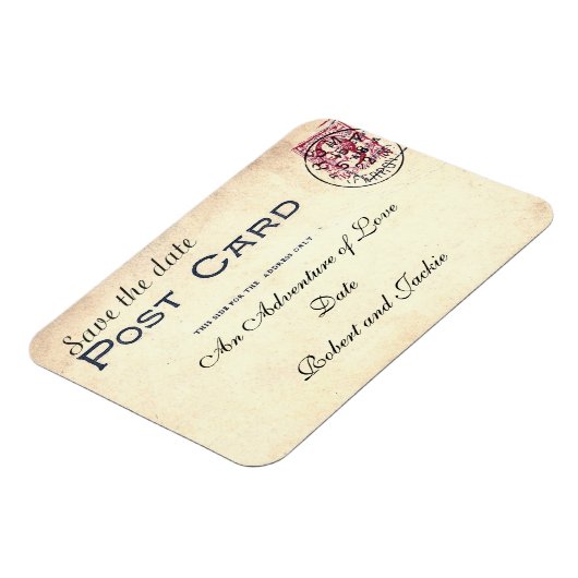 Sparen het Briefkaart Magnet van de Datum Magneet (Linkerzijde)