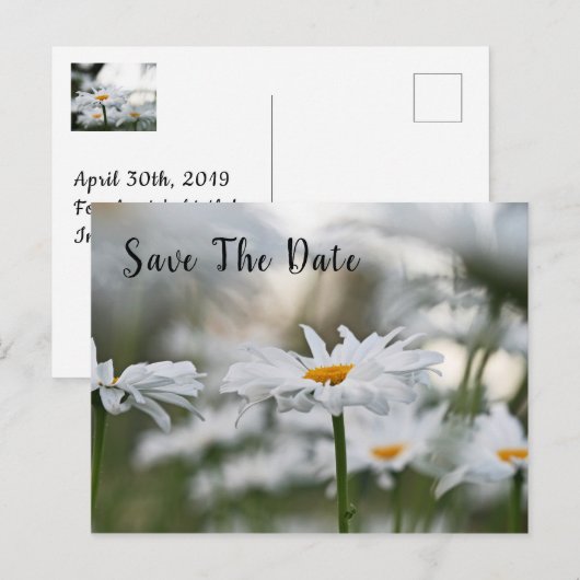 Sparen het Briefkaart van de Aankondiging van de D (Voorkant / Achterkant)