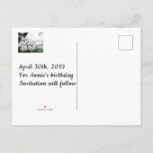 Sparen het Briefkaart van de Aankondiging van de D (Achterkant)