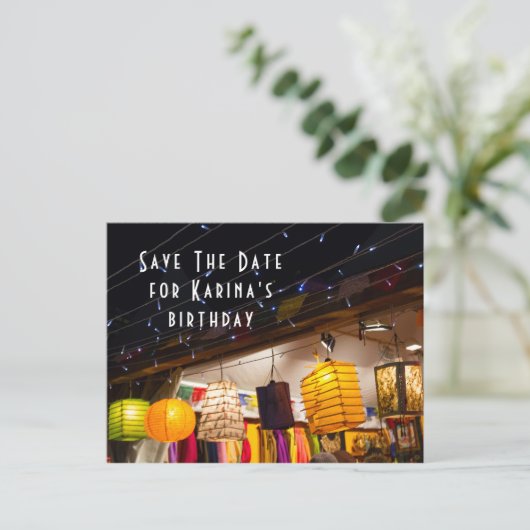 Sparen het Briefkaart van de Aankondiging van de D (Staand voorkant)