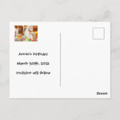 Sparen het Briefkaart van de Aankondiging van de D (Achterkant)