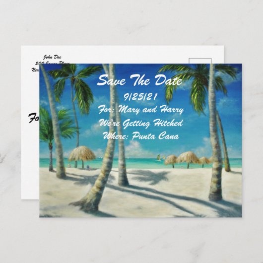 Sparen het Briefkaart van de Aankondiging van de D (Voorkant / Achterkant)