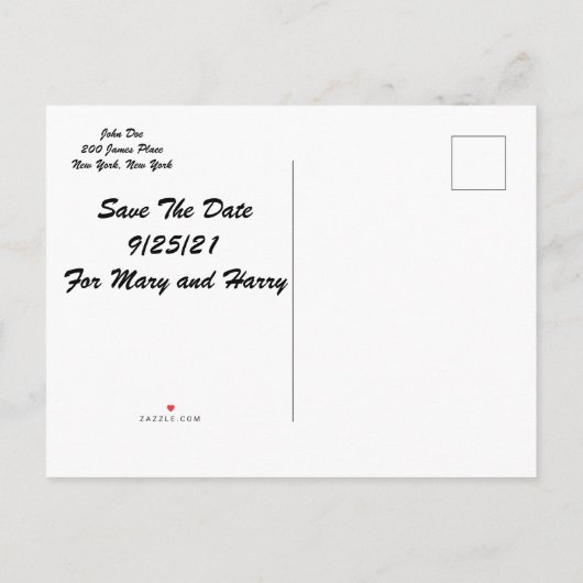 Sparen het Briefkaart van de Aankondiging van de D (Achterkant)