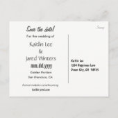 Sparen het Briefkaart van de Bloem van de Datum -  (Achterkant)