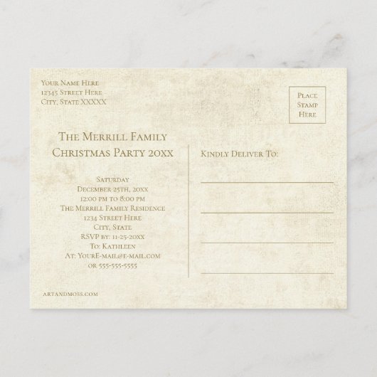 Sparen het Briefkaart van de Daadsboomrand van de  (Achterkant)