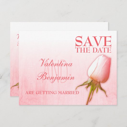 Sparen het Briefkaart van de Datum Enige Roze Roze (Voorkant / Achterkant)