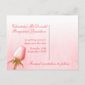 Sparen het Briefkaart van de Datum Enige Roze Roze (Achterkant)