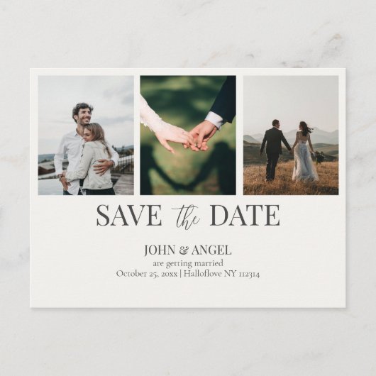 Sparen het Briefkaart van de Datum, minimalistisch (Voorkant)