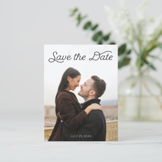 Sparen het Briefkaart van de Datum - Modern Manusc (Staand voorkant)