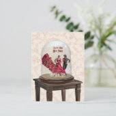 Sparen het Briefkaart van de Familie van de Datum (Staand voorkant)