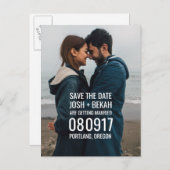 Sparen het Briefkaart van de Foto van de Datum (Voorkant / Achterkant)