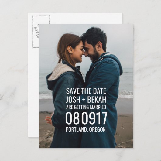 Sparen het Briefkaart van de Foto van de Datum