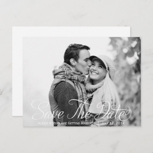 Sparen het Briefkaart van de Foto van de Datum (Voorkant / Achterkant)