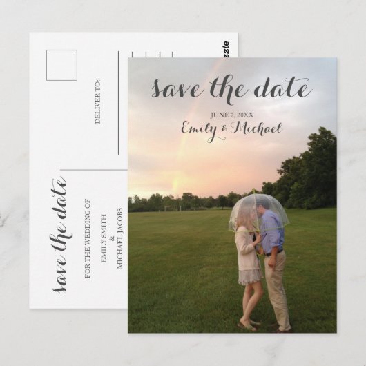 Sparen het Briefkaart van de Foto van het Manuscri (Voorkant / Achterkant)