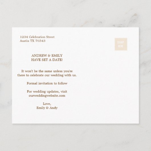 Sparen het Briefkaart van de Foto van het Poststem (Achterkant)