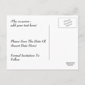 Sparen het Briefkaart van de Fotografie van het Sc (Achterkant)