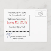 Sparen het Briefkaart van de Goedkeuring van de Da (Achterkant)