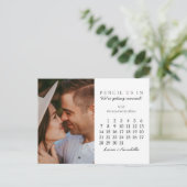 Sparen het Briefkaart van de Kalender van de Datum (Staand voorkant)