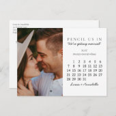 Sparen het Briefkaart van de Kalender van de Datum (Voorkant / Achterkant)