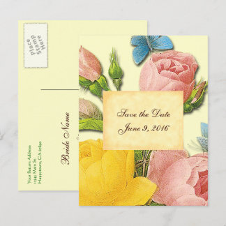 Sparen het Briefkaart van de Rozen van de Datum R