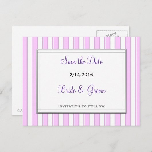 Sparen het Briefkaart van de Streepjes van de Datu (Voorkant / Achterkant)