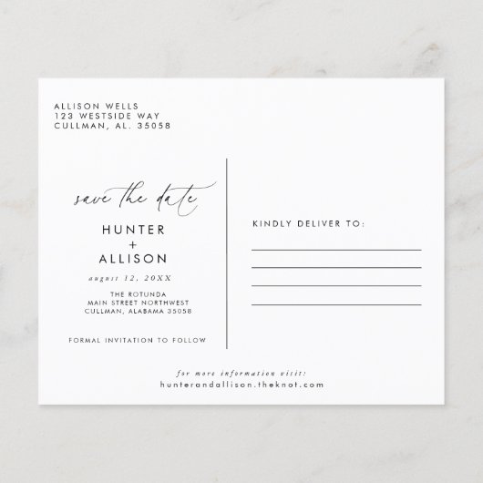 Sparen het Briefkaart van de Uitnodiging van de Da (Achterkant)