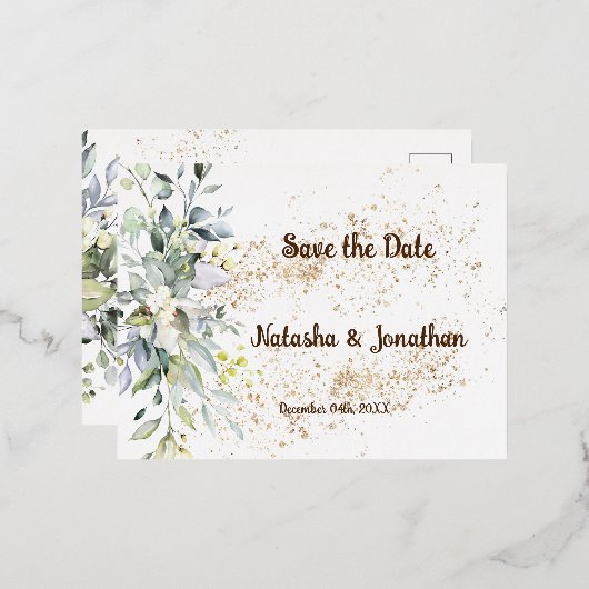 Sparen het Briefkaart van de Uitnodiging van de Fo (Voorkant / Achterkant)