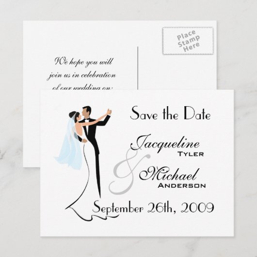 Sparen het Briefkaart van de Uitnodiging van de We (Voorkant / Achterkant)