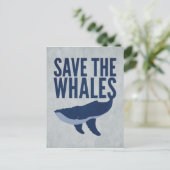 Sparen het Briefkaart van de Walvissen (Staand voorkant)