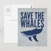 Sparen het Briefkaart van de Walvissen (Voorkant / Achterkant)