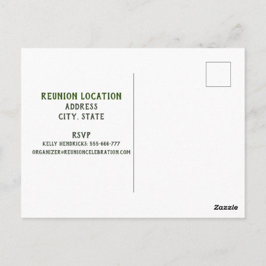 Sparen het briefkaart van het de gezinsherenigings (Achterkant)