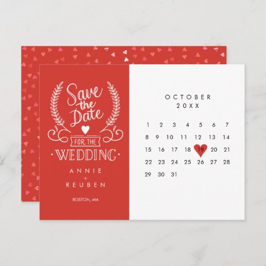 Sparen het Briefkaart van het Hart van het Hart va (Voorkant / Achterkant)