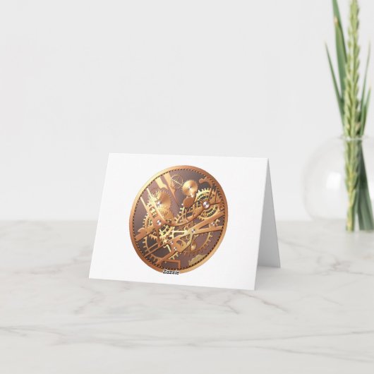 Sparen het bruine goud van datum steampunk aankondiging (Achterkant)