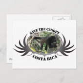 Sparen het Canopy-Costa Rica Briefkaart (Voorkant / Achterkant)