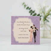 Sparen het  Dansende Paar van 1920 van de Datum Save The Date (Staand voorkant)