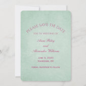 sparen het date-round lijst op zacht groen save the date (Achterkant)