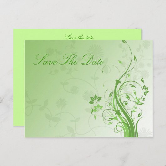 sparen het datumbriefkaart aankondigingskaart (Voorkant / Achterkant)