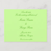 sparen het datumbriefkaart aankondigingskaart (Achterkant)