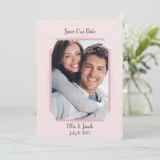 Sparen het de fotolijst van de Datum op hart Kaart (Staand voorkant)