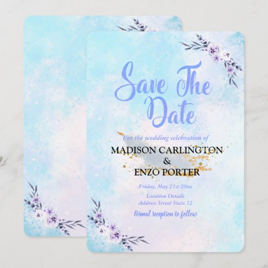 Sparen het Deeg van de Waterverf van de Datum Kaart (Voorkant / Achterkant)