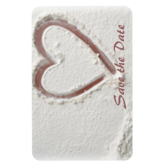 Sparen het Hart van de Datum van Zand Magneet (Verticaal)