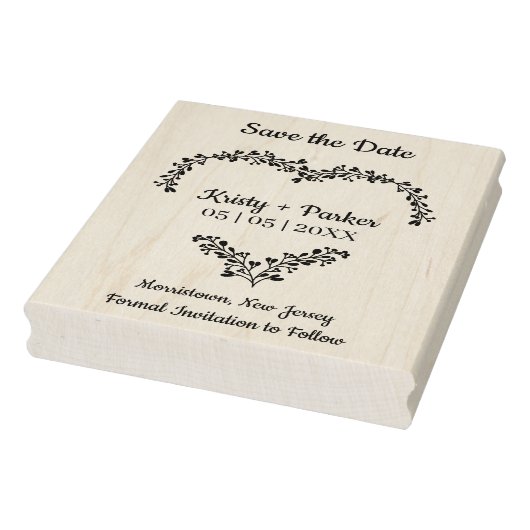 Sparen het Hart van het Citaat van de Datum & Wild Rubberstempel (Stempel)