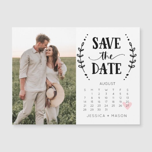 Sparen het KalenderLand Magnet van de Datum (Voorkant)