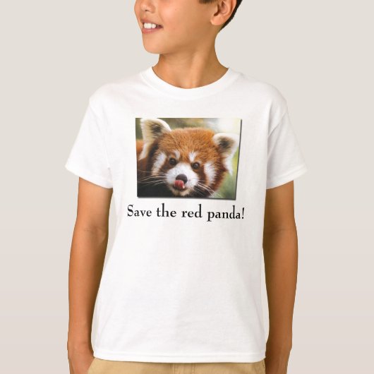 Sparen het Kind van Red Panda T-Shirt (Voorkant)