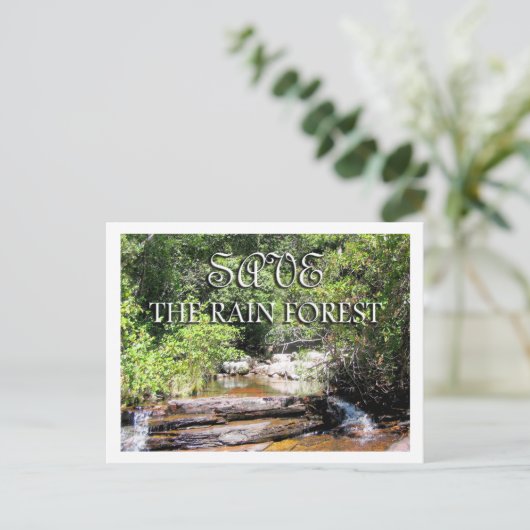 Sparen het landschap van het regenwoud briefkaart (Staand voorkant)