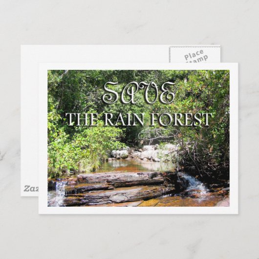 Sparen het landschap van het regenwoud briefkaart (Voorkant / Achterkant)