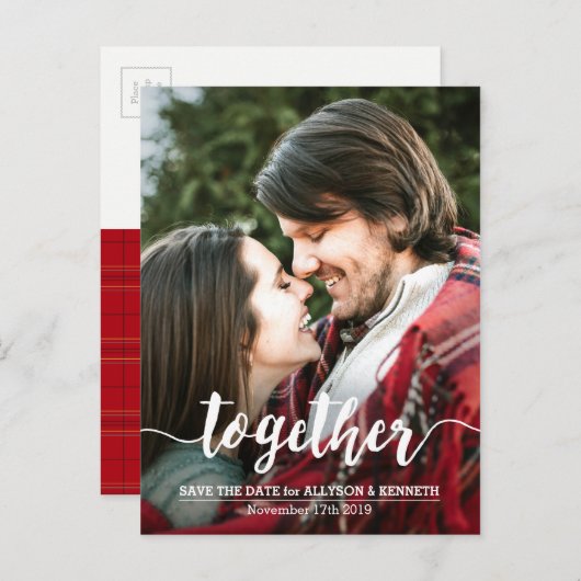 Sparen het Malplaatje van de Foto van de Datum sam Aankondigingskaart (Voorkant / Achterkant)